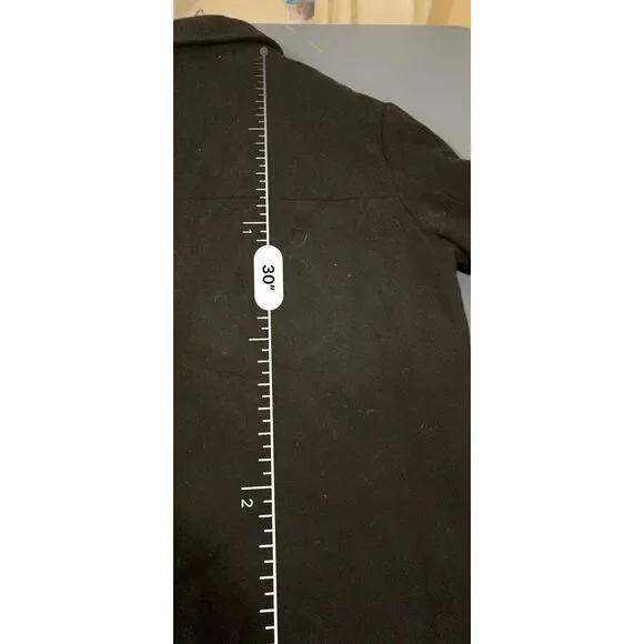 Banana Republic Black Wool Blend Zip Up Jacket Classic Professional Outerwear‎ - Picture 6 of 6